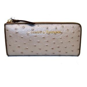 DOONEY and BOURKE OSTRICH LEATHER ZIP WALLET